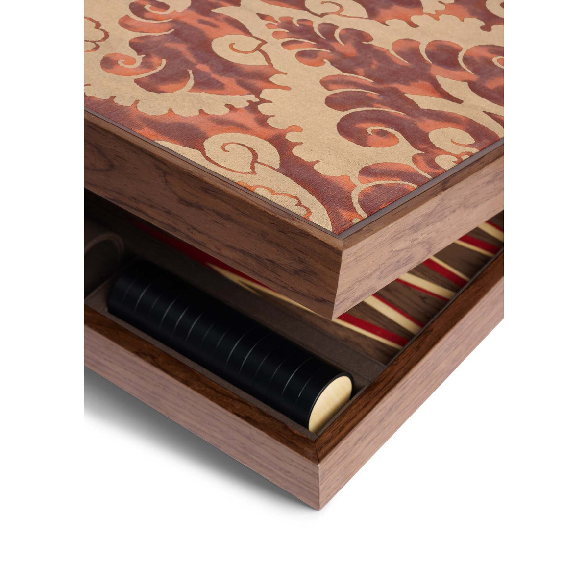 L'Objet Fortuny Backgammon - Laotze/Oxblood Spice Board & Table Game, alternate view