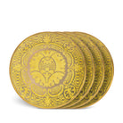 L'Objet Fortuny Orsini Yellow Dessert Plates (Set of 4)