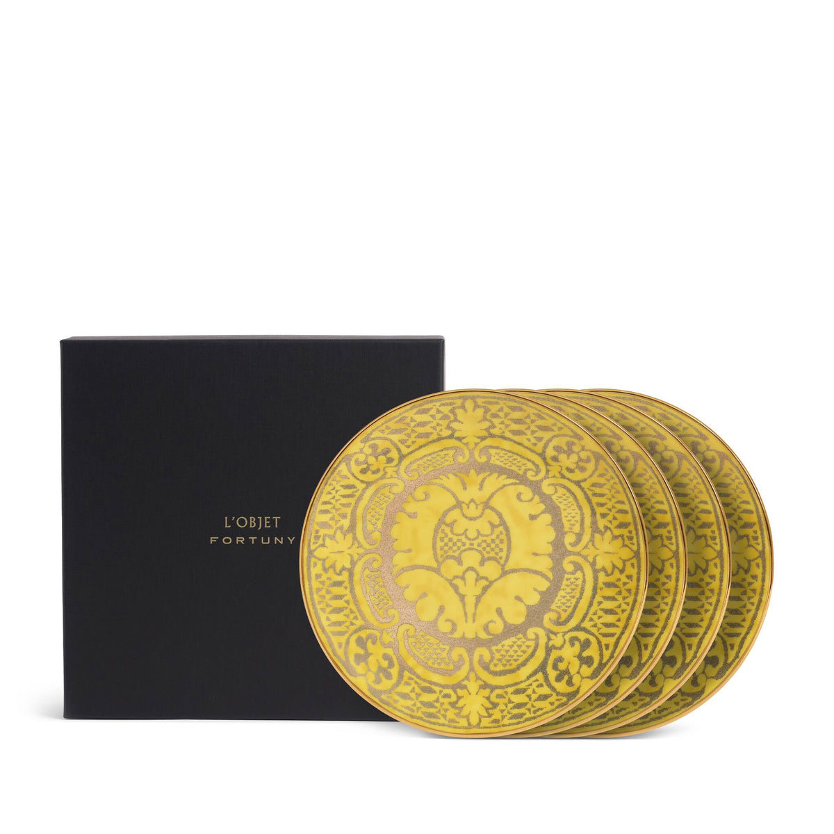 L'Objet Fortuny Orsini Yellow Dessert Plates (Set of 4), alternate view