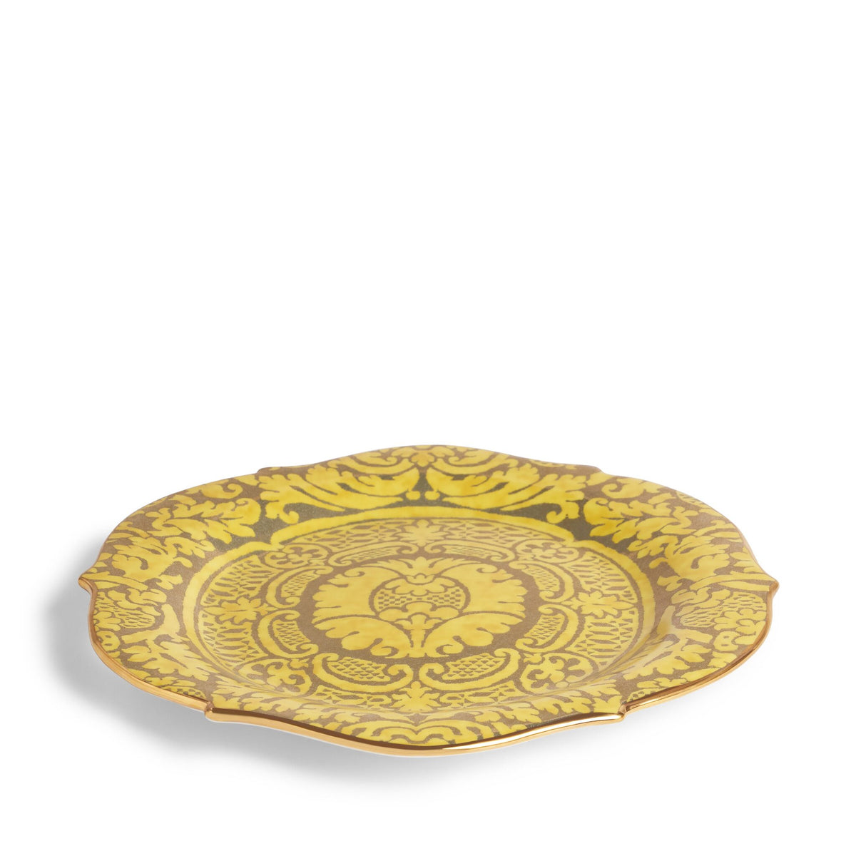 L'Objet Fortuny Orsini Yellow Round Platter - Large Charger & Service Plate, alternate view