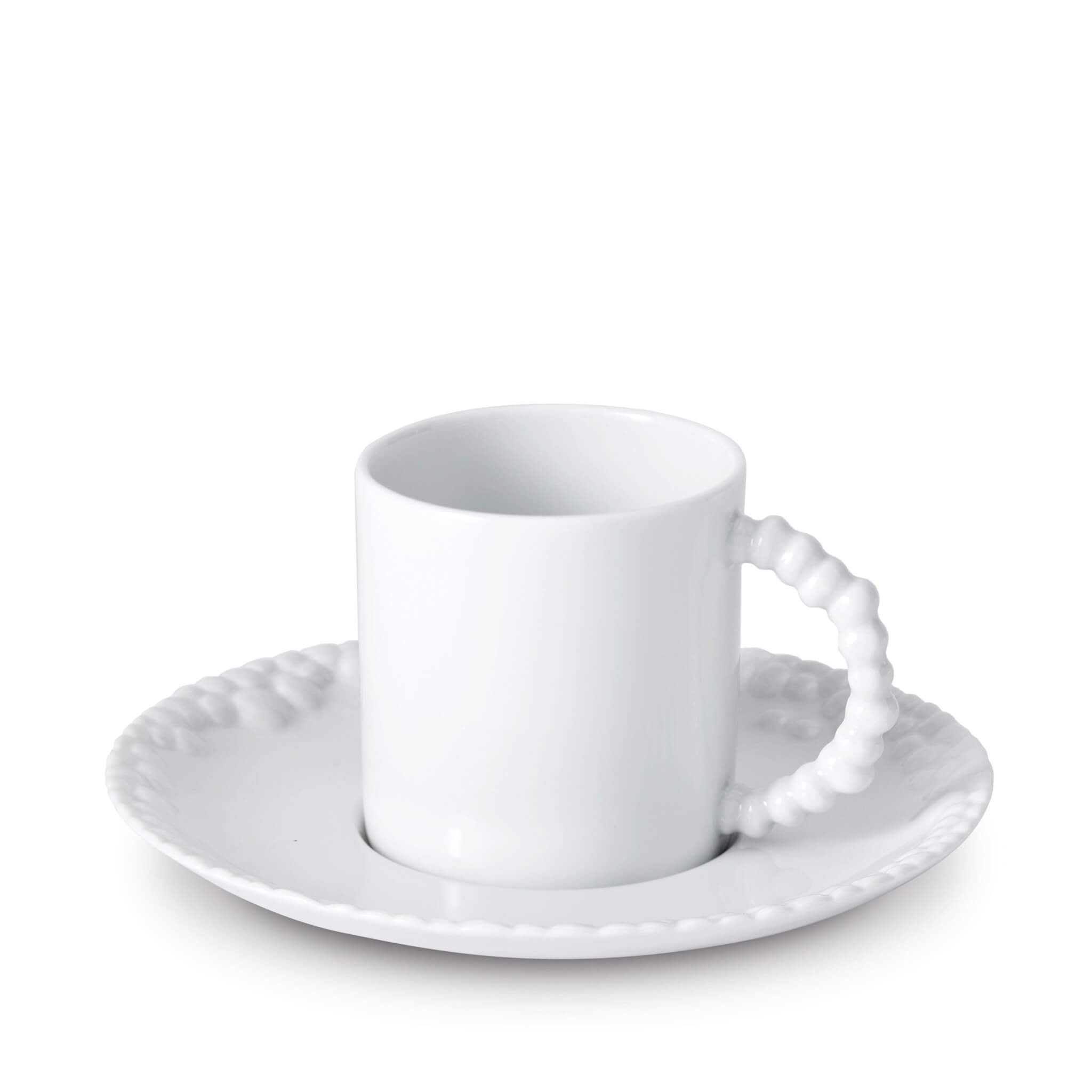 L'Objet Haas Mojave Espresso Cup Saucer White Cup & Saucer Set — Original