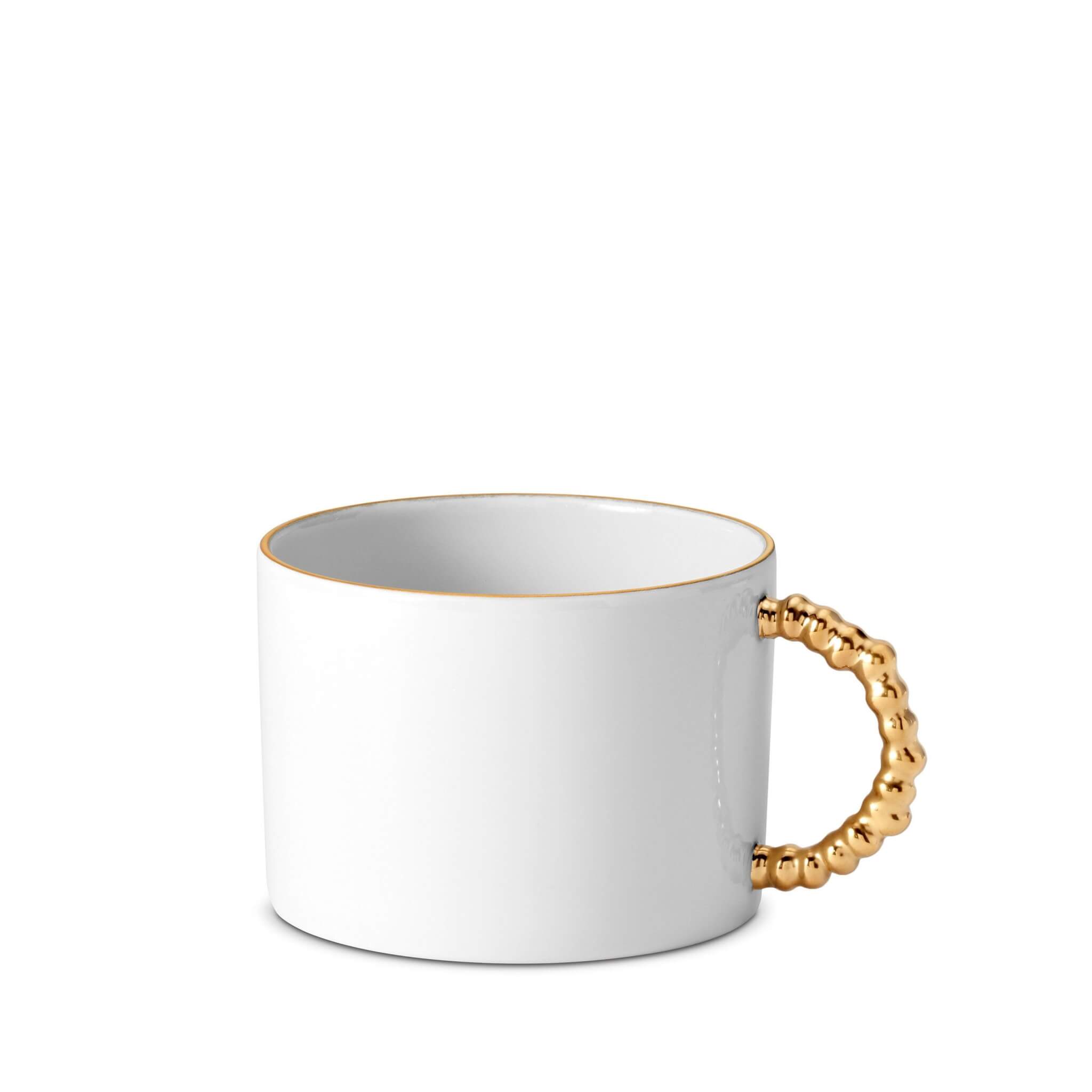 L'Objet Haas Mojave Tea Cup White Teacup — Gold