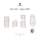 L'Objet Ionic Salt + Pepper Mills - Smoked Oak (Set of 2), alternate view