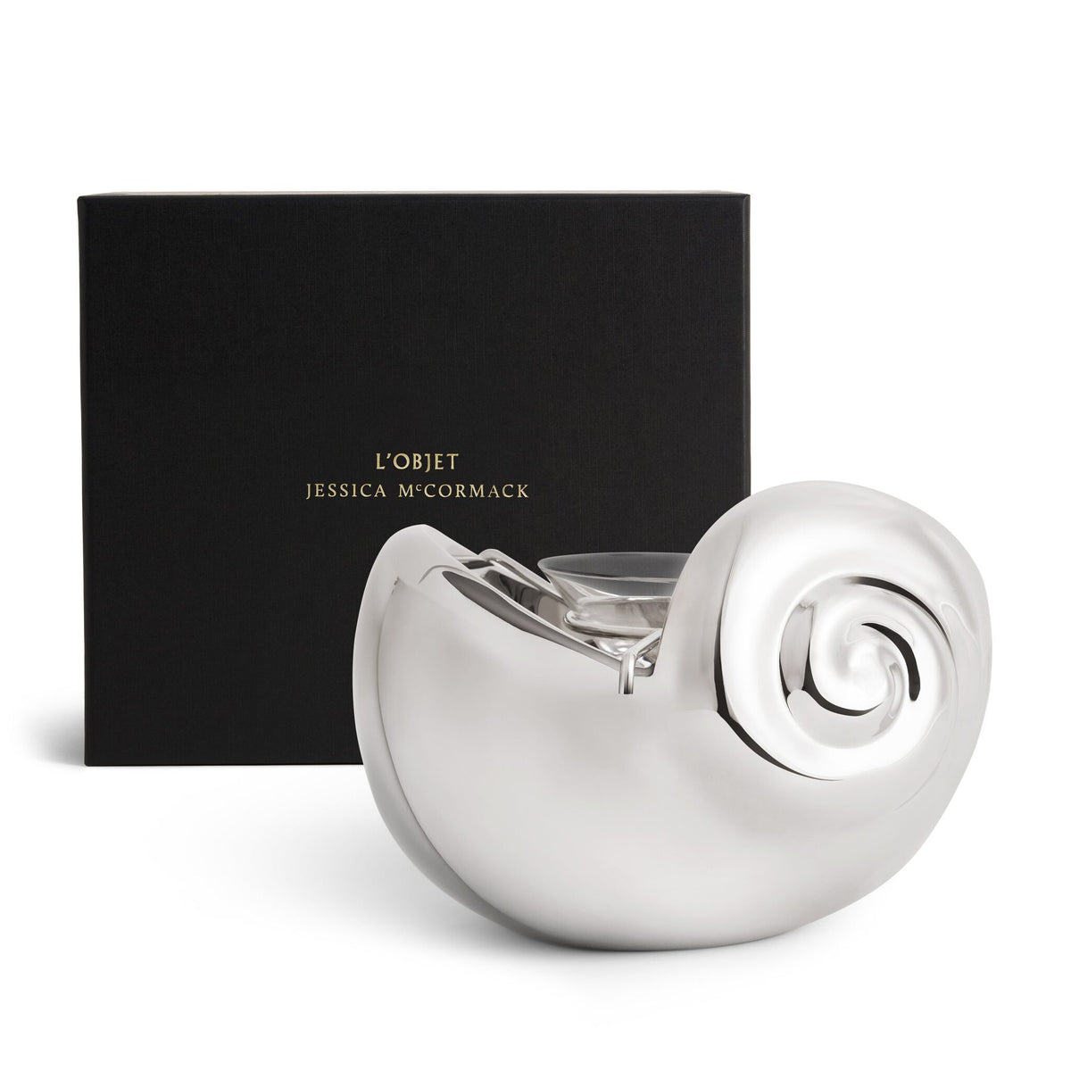 L'Objet Jessica McCormack Shell Caviar Dish - Stainless Steel, view 7