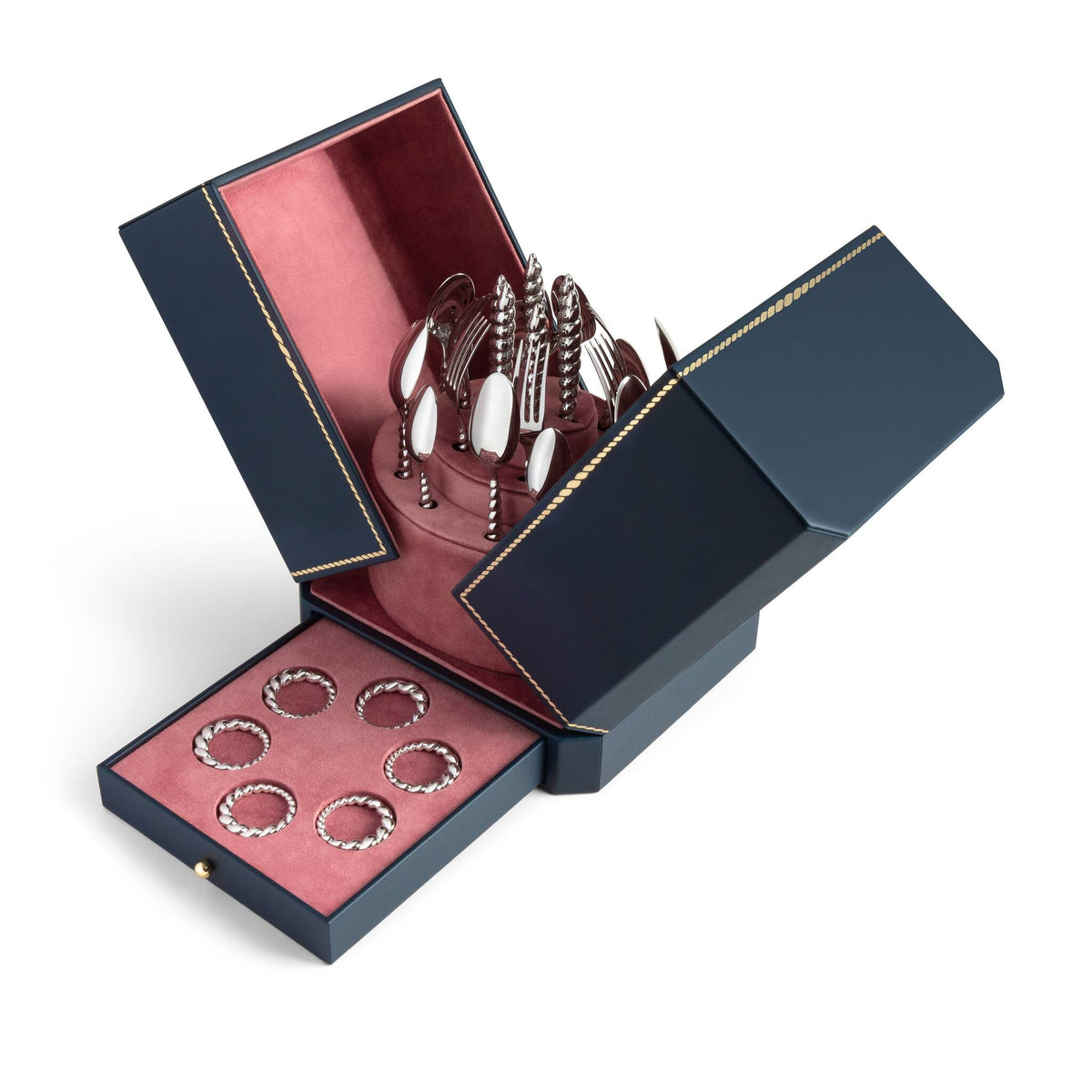 L'Objet Jessica McCormack Shell Flatware Coffret - 30-Piece (Set of 6) - Stainless Steel, view 4