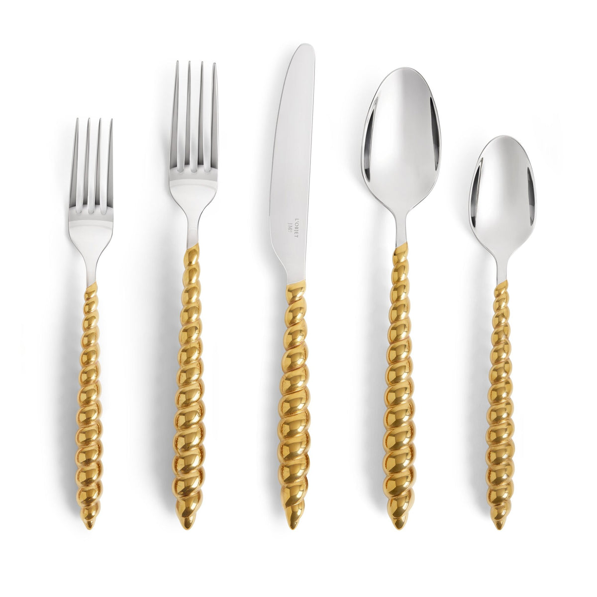 L'Objet Jessica McCormack Shell Flatware 5-Piece Set - Gold