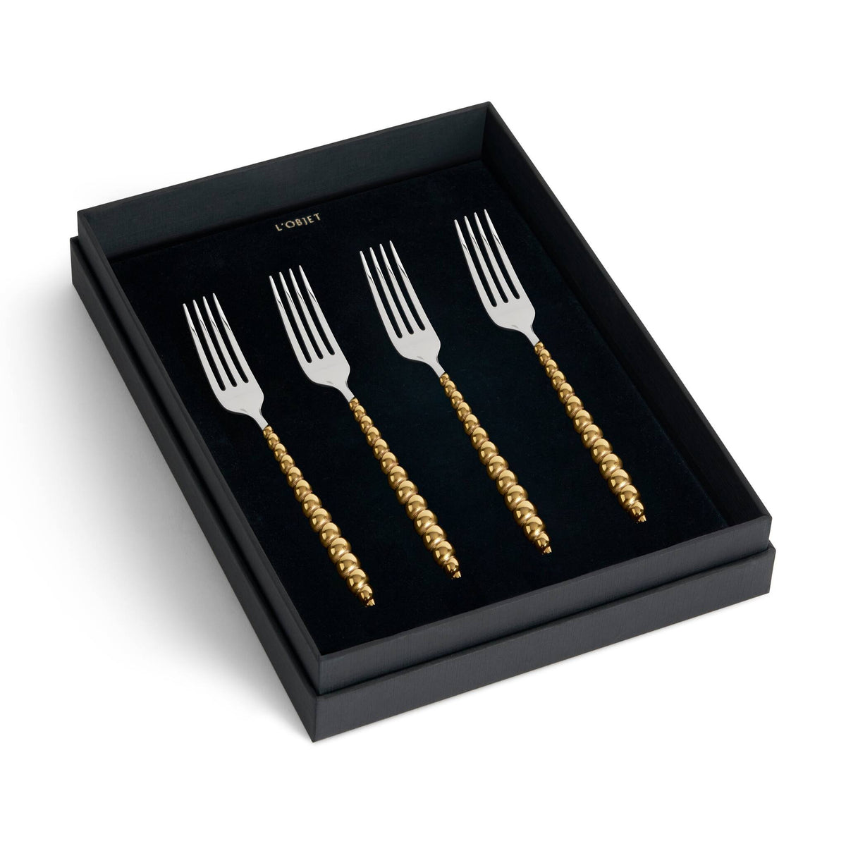 L'Objet Jessica McCormack Shell Flatware Luncheon Forks 4-Piece Set - Gold, view 3