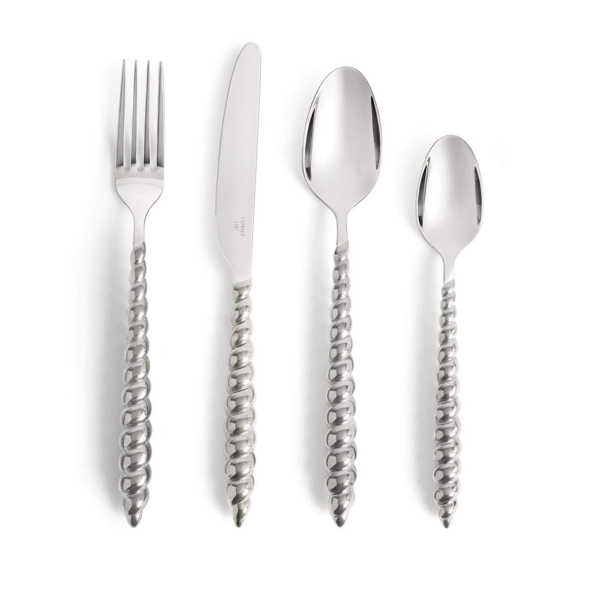 L'Objet Jessica McCormack Shell Flatware Set 4-Piece Set - Stainless Steel