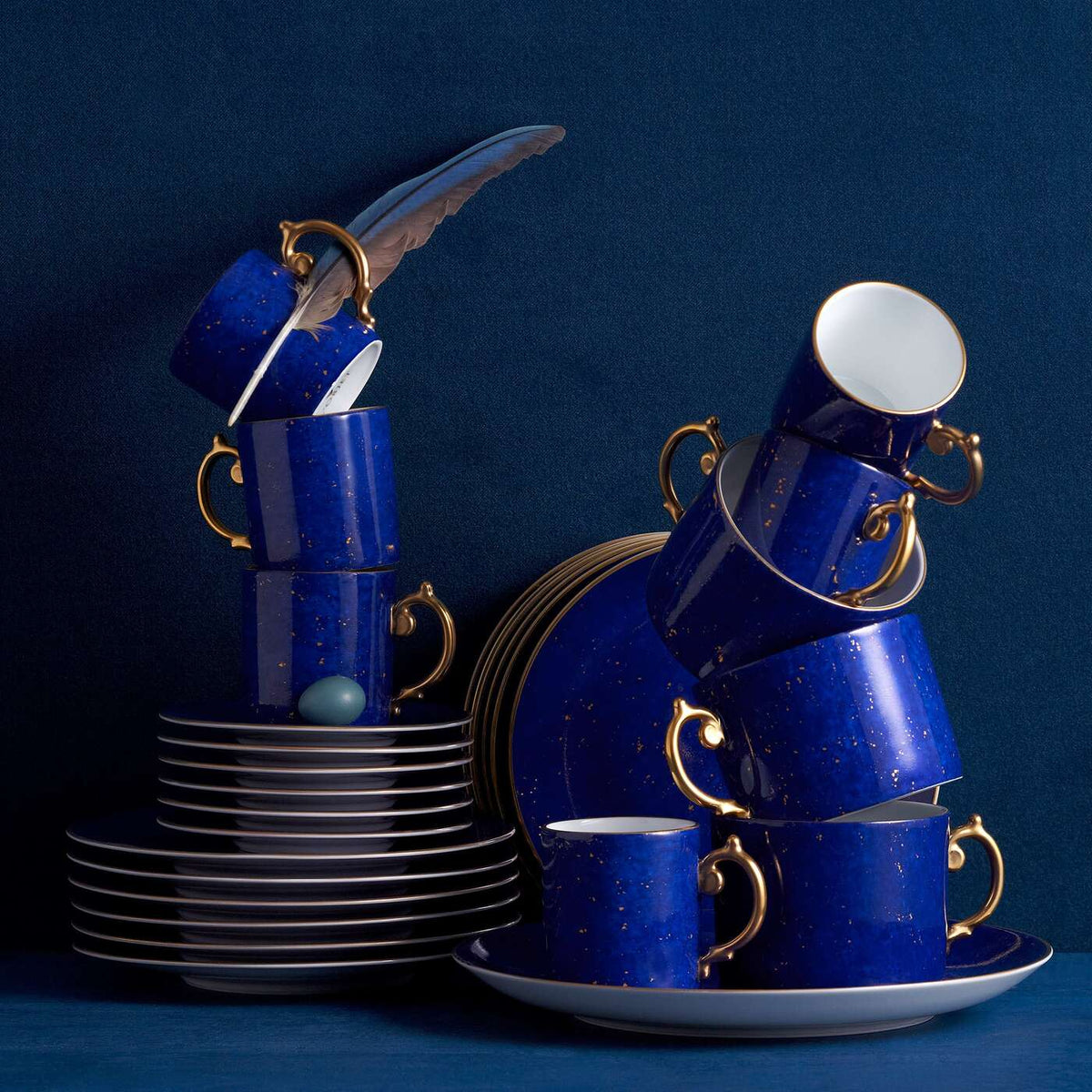 L'Objet Lapis Espresso Cup + Saucer, alternate view