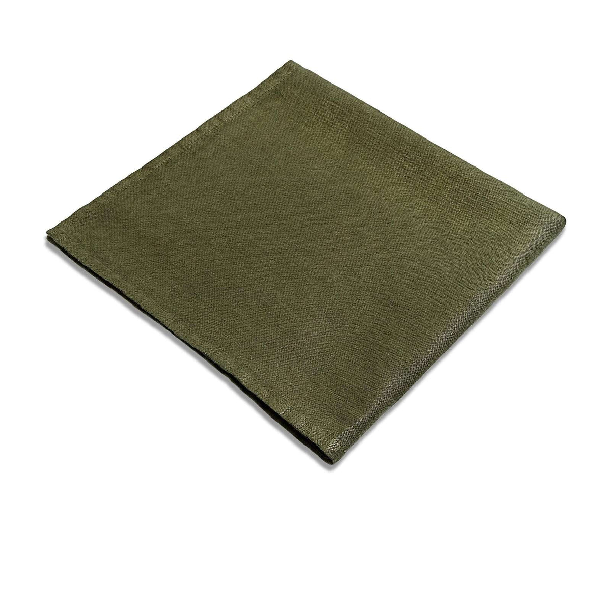 L'Objet Linen Sateen Napkins - Olive (Set of 4), alternate view