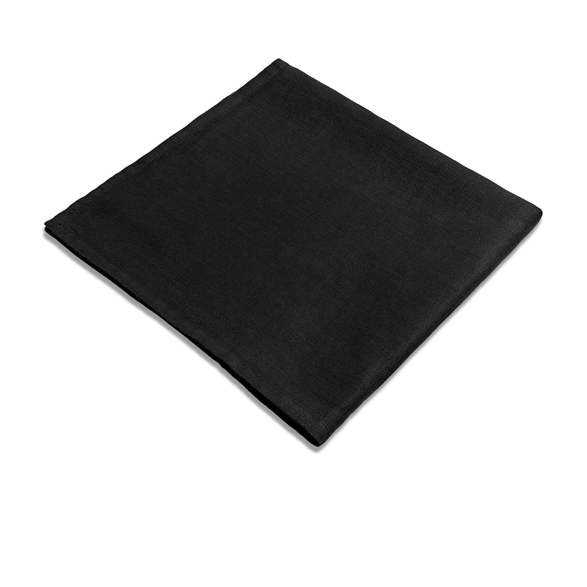L'Objet Linen Sateen Napkins Set of 4 – Black, alternate view