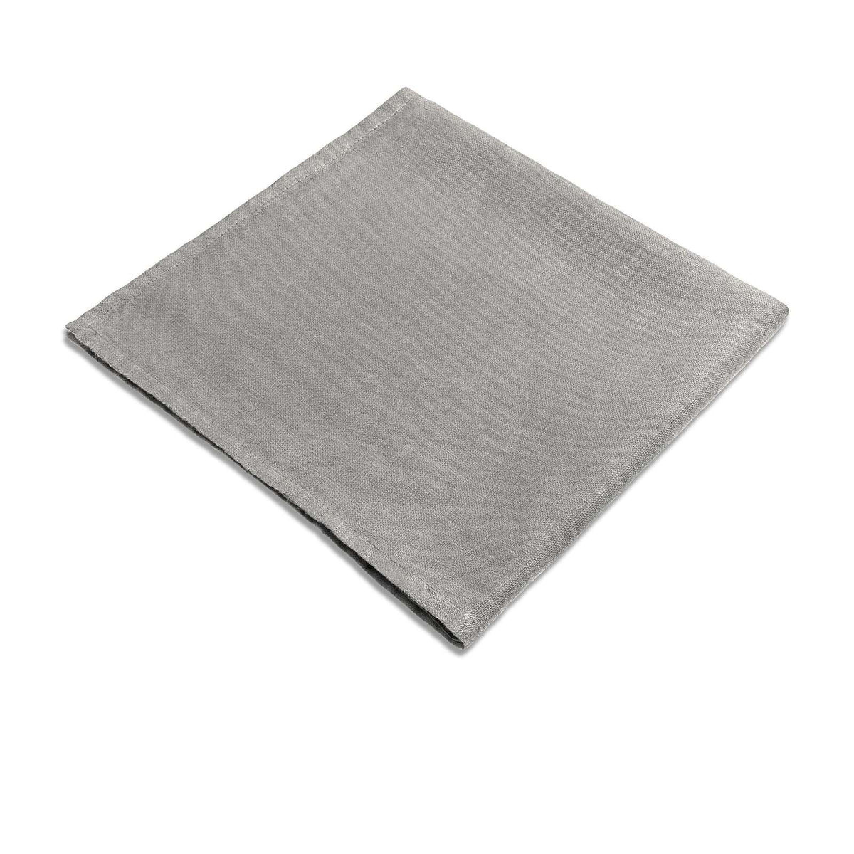 L'Objet Linen Sateen Napkins Set of 4 – Grey, alternate view