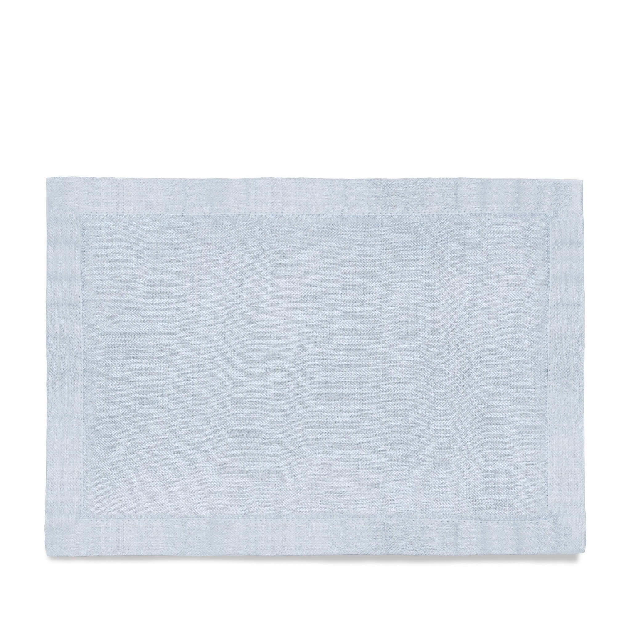 L'Objet Linen Sateen Placemats - Light Blue (Set of 4)
