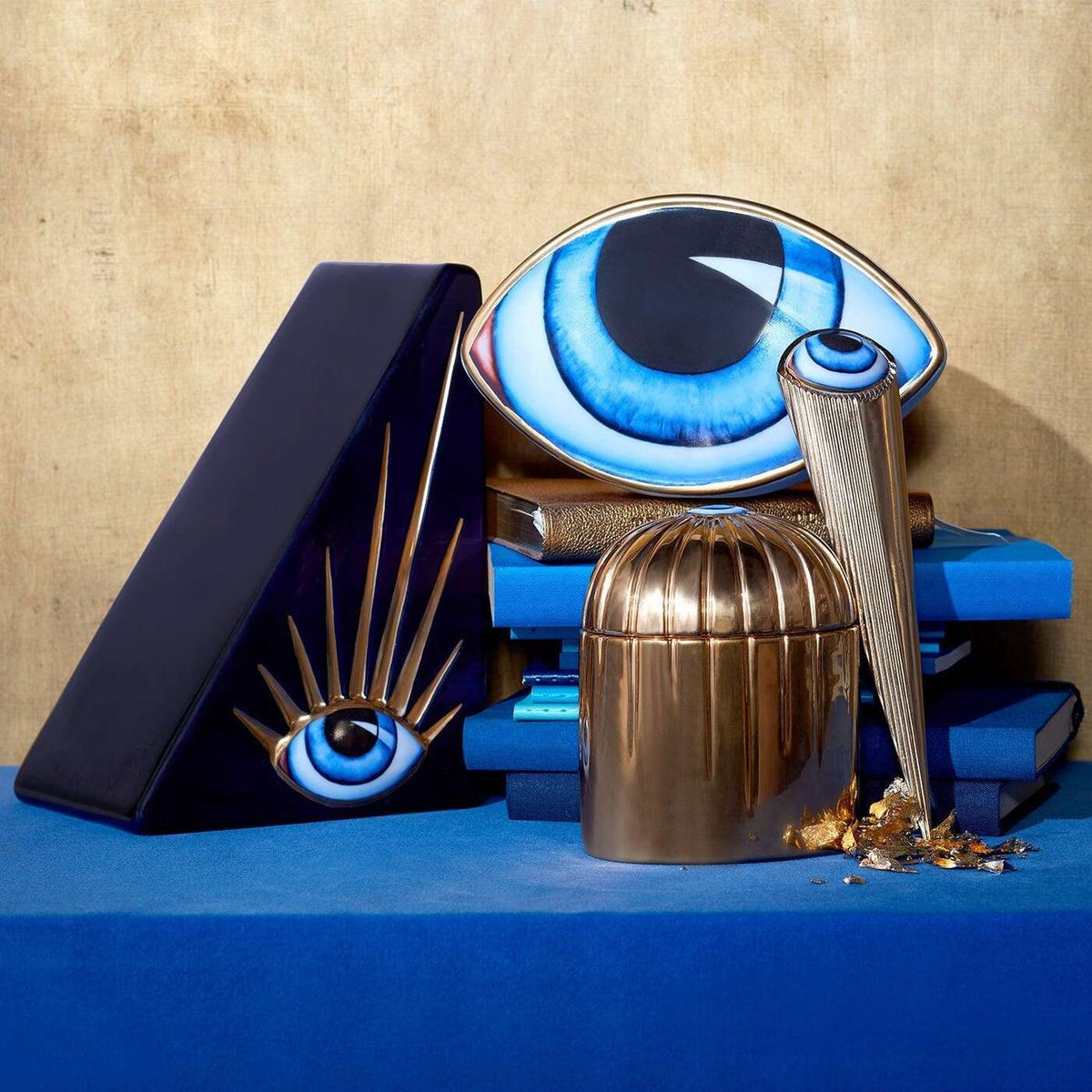 L'Objet Lito Bookend – Blue, alternate view