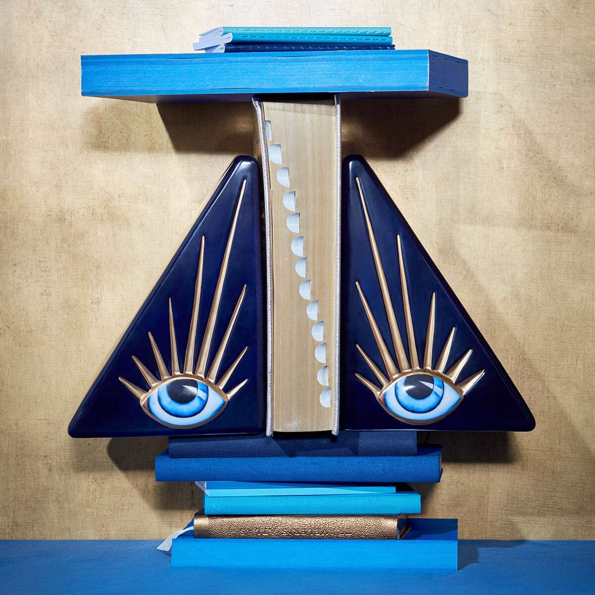L'Objet Lito Bookend – Blue, alternate view