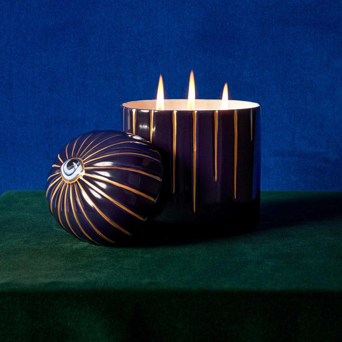 L'Objet Lito Candle 3-wick - Bleu, alternate view