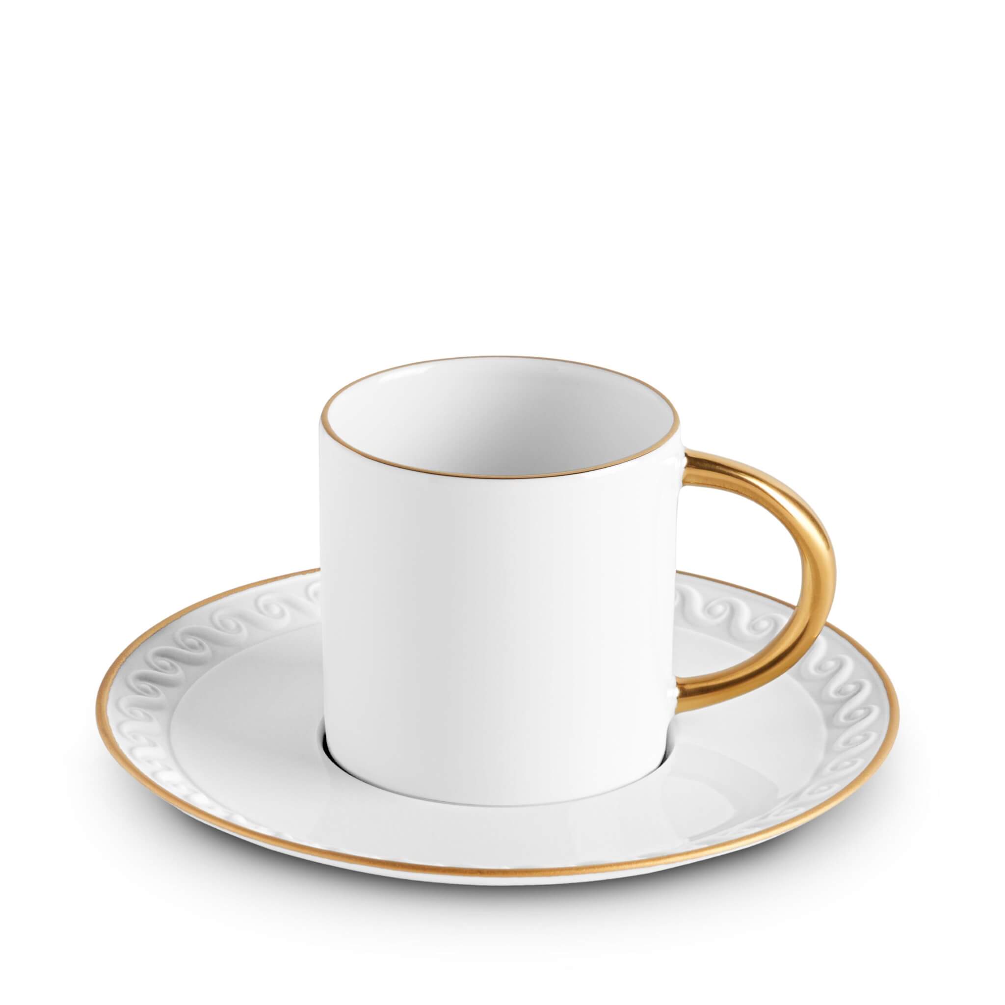 L'Objet Neptune Espresso Cup Saucer Cup & Saucer Set — Gold