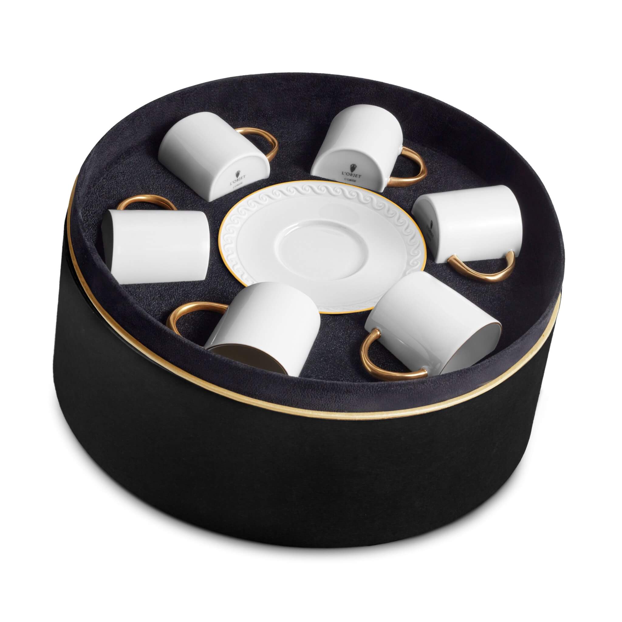 L'Objet Neptune Espresso Cup + Saucer (Set of 6)