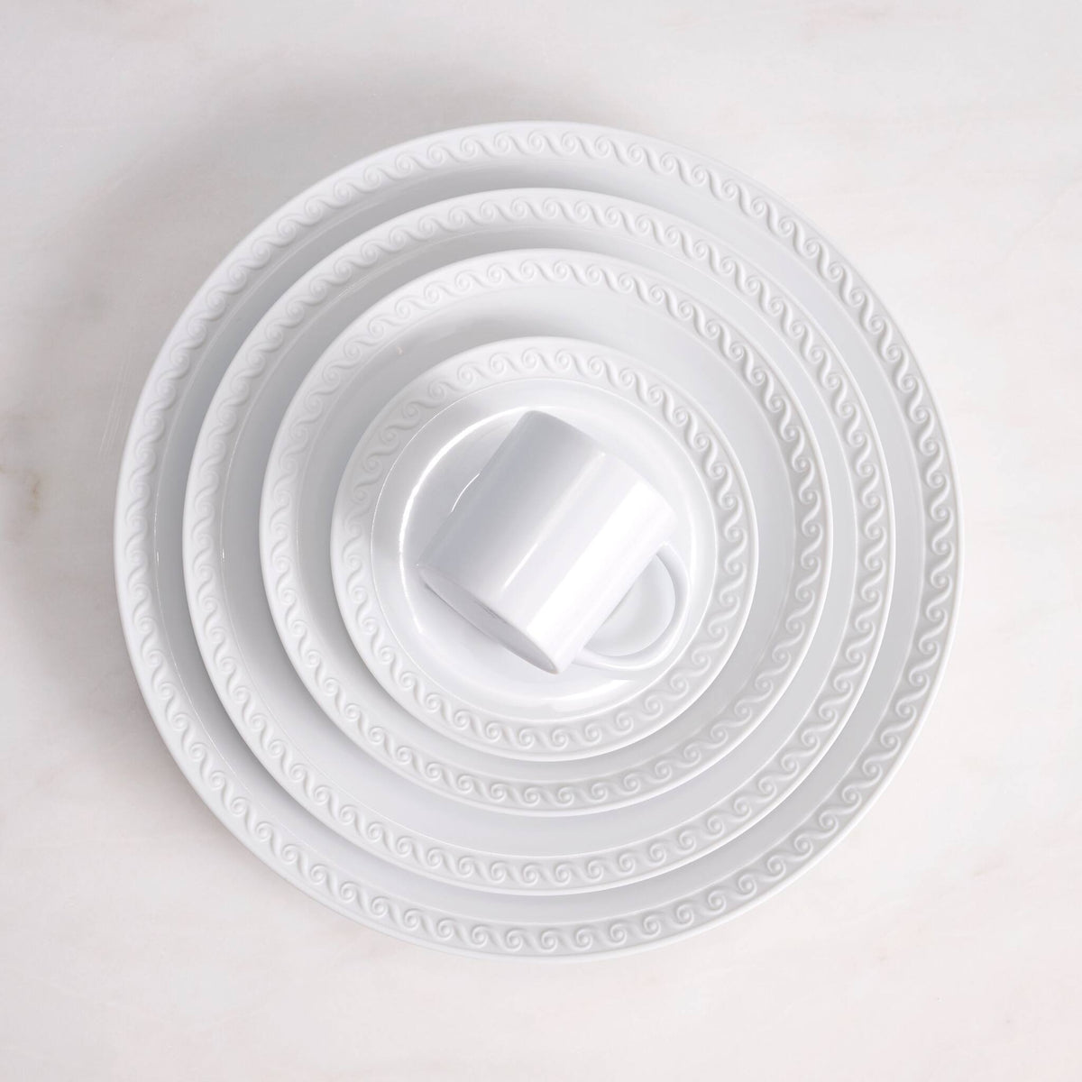 L'Objet Neptune Soup Plate – White, alternate view