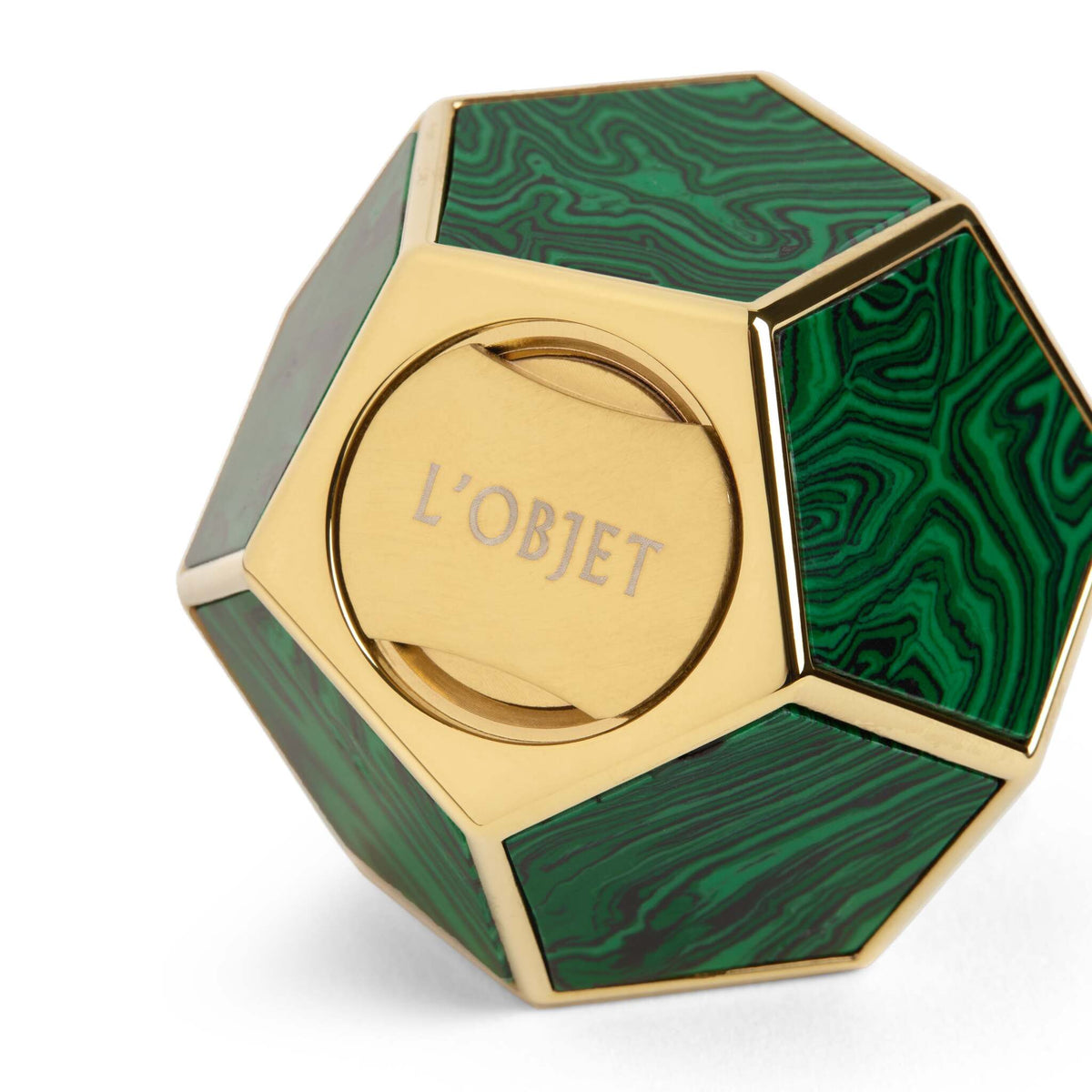 L'Objet Pentagon Spice Jewels - Malachite + 24k Gold (Set of 2), alternate view