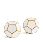 L'Objet Pentagon Spice Jewels - White + Gold (Set of 2)