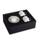 L'Objet Perlée Espresso Cup Saucer Set of 2 — Platinum &