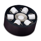 L'Objet Perlée Espresso Cup Saucer Set of 6 — Platinum