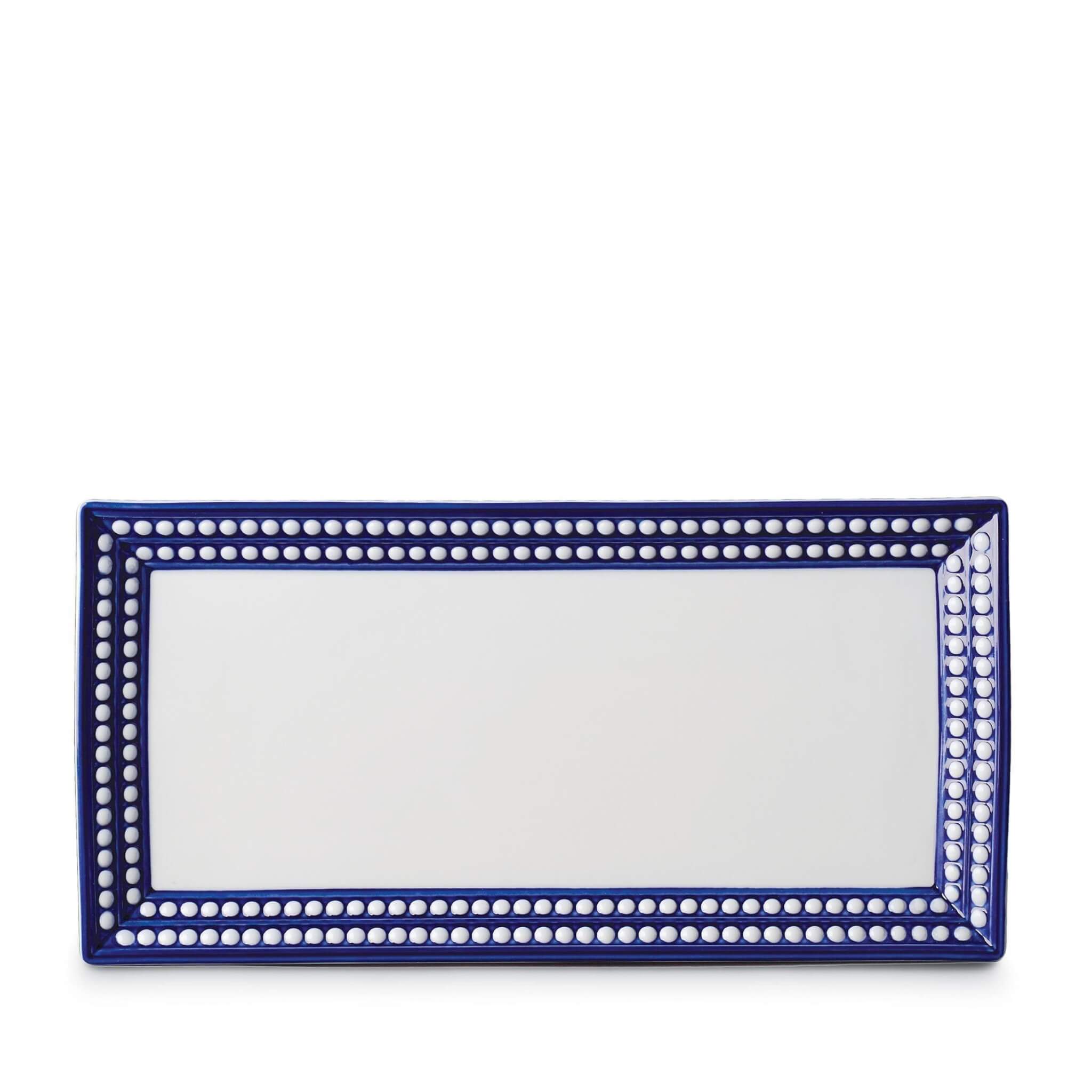 L'Objet Perlée Rectangular Platter - Blue Charger & Service Plate
