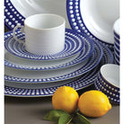 L'Objet Perlée Soup Plate - Blue Soup Plates & Rimmed Soup Bowl, alternate view