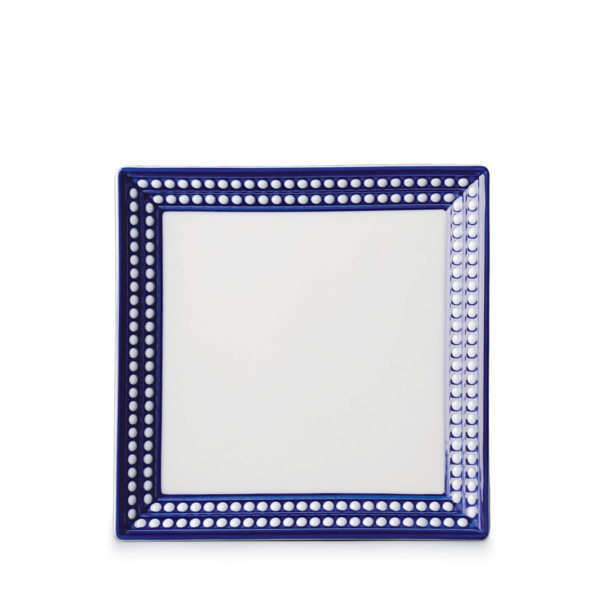 L'Objet Perlée Square Tray - Blue