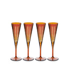 L'Objet Prism Champagne Flutes - Amber (Set of 4)