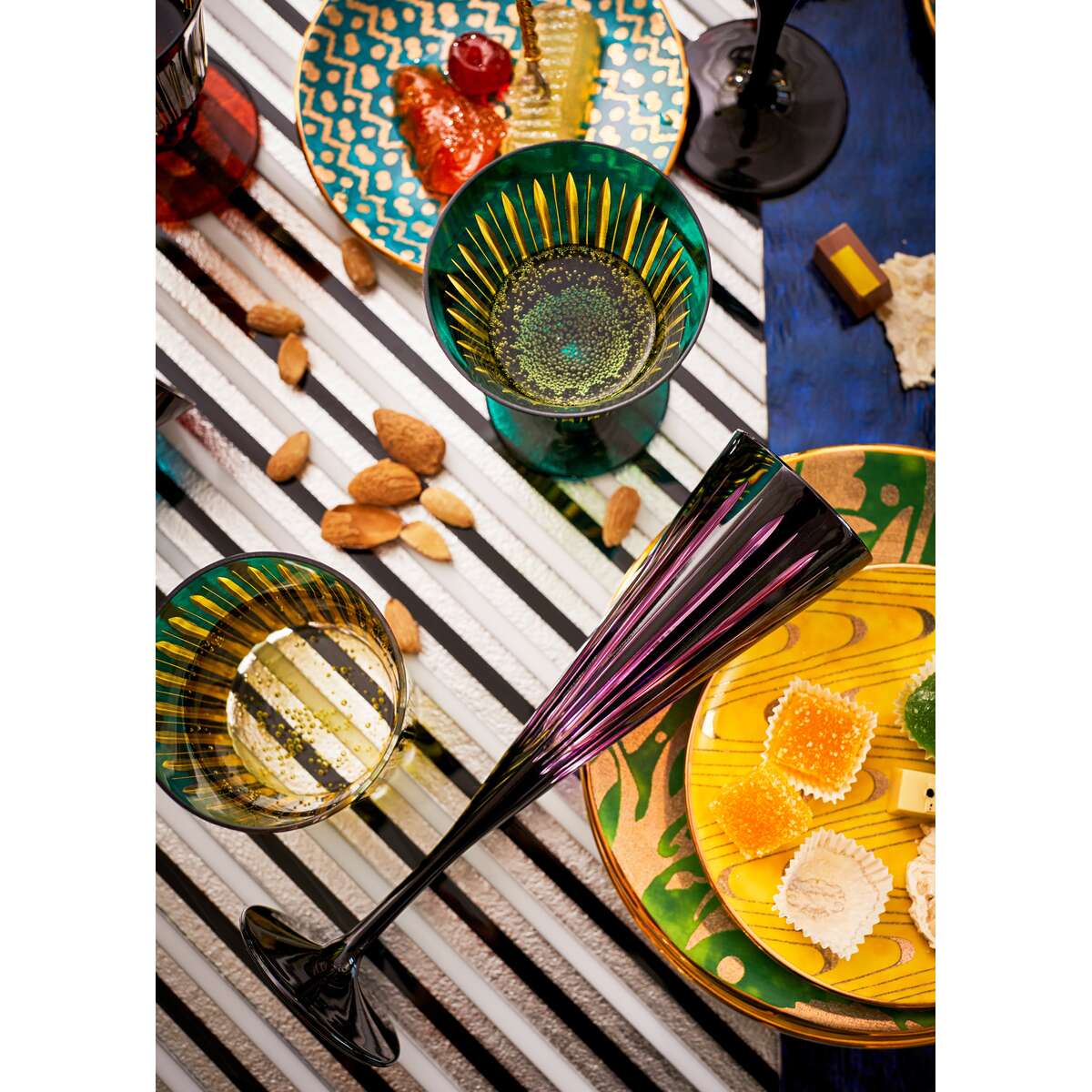 L'Objet Prism Champagne Flutes - Assorted (Set of 4), alternate view