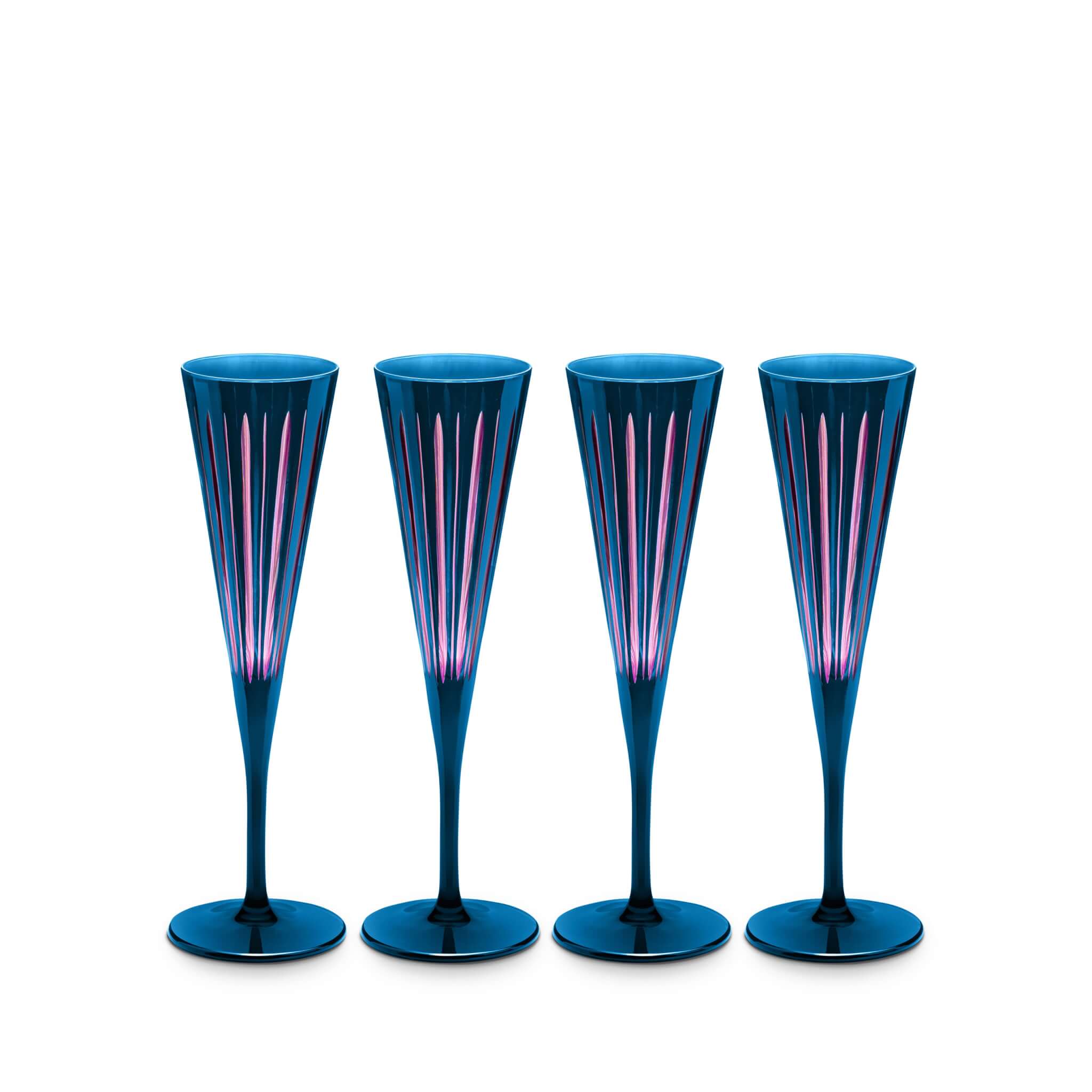 L'Objet Prism Champagne Flutes Set of 4