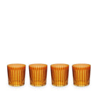 L'Objet Prism Double Old Fashioned Glasses - Amber (Set of 4) Glassware & Drinkware
