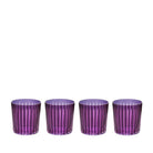 L'Objet Prism Double Old Fashioned Glasses - Purple(Set of 4) Glassware & Drinkware
