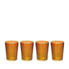 L'Objet Prism Highball Glasses - Amber (Set of 4) Glassware & Drinkware