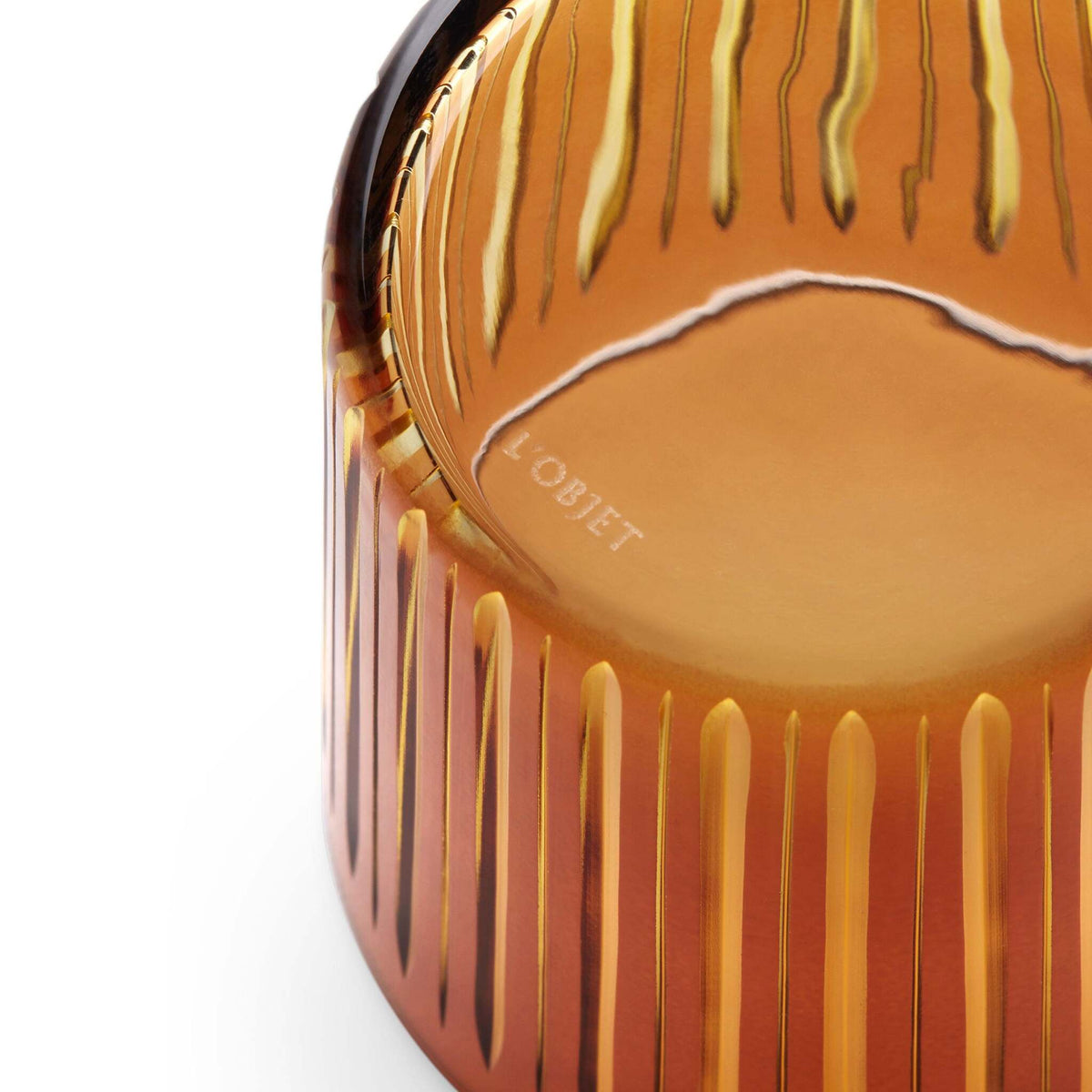 L'Objet Prism Highball Glasses - Amber (Set of 4) Glassware & Drinkware, alternate view