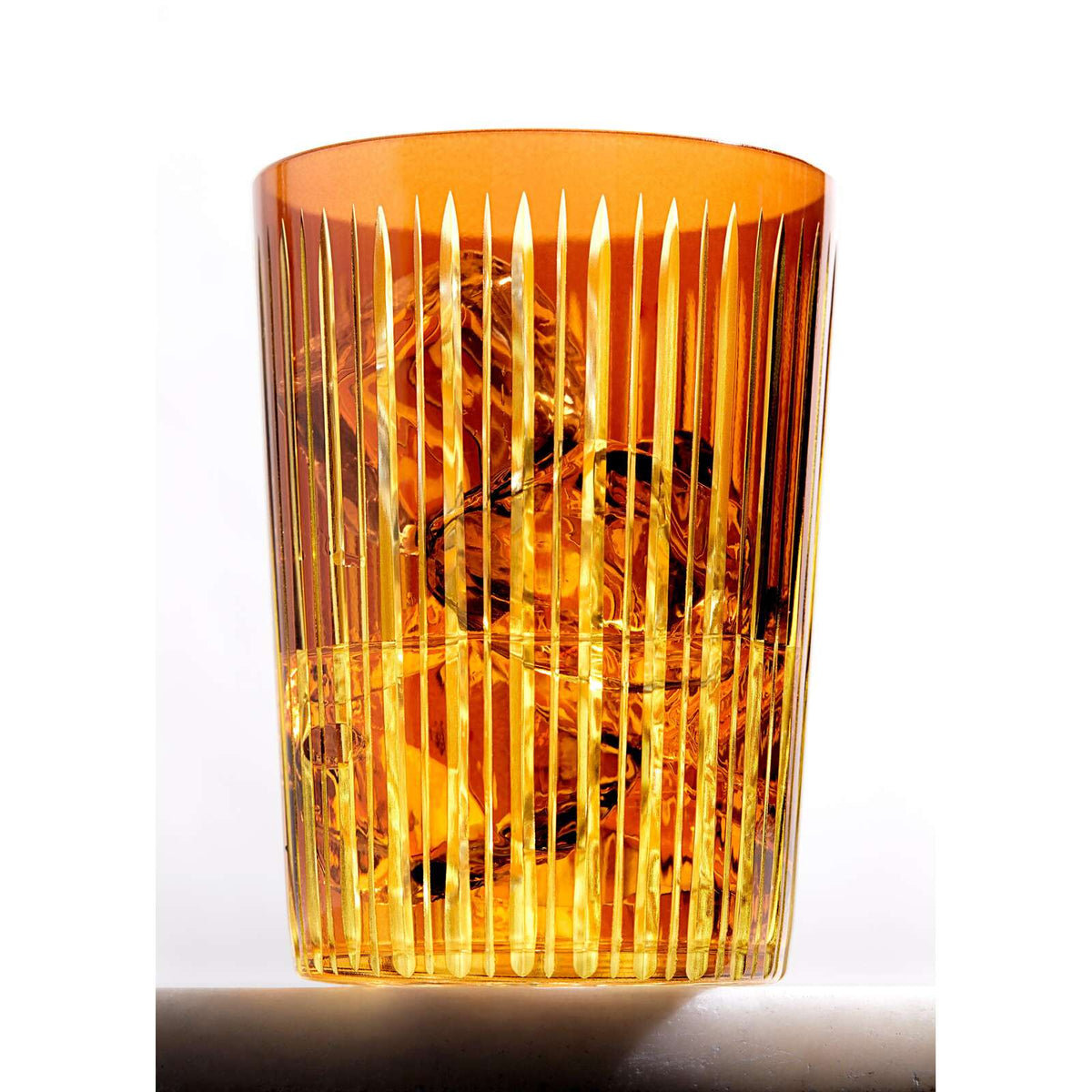 L'Objet Prism Highball Glasses - Amber (Set of 4) Glassware & Drinkware, alternate view