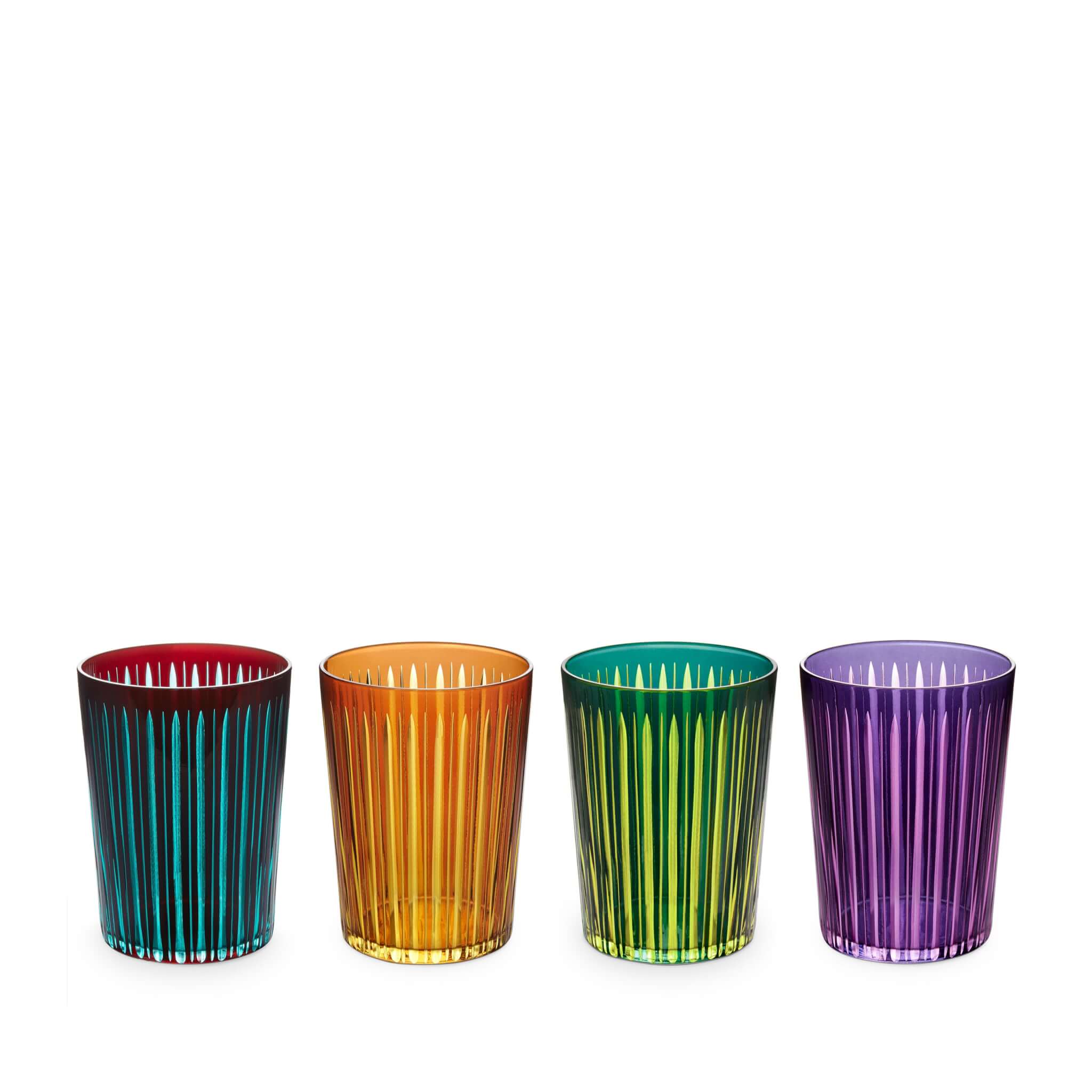 L'Objet Prism Highball Glasses- Assorted (Set of 4) Glassware & Drinkware