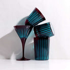 L'Objet Prism Highball Glasses-Bordeaux (Set of 4) Glassware & Drinkware, alternate view