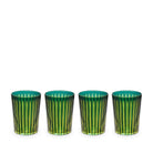 L'Objet Prism Highball Glasses - Green (Set of 4) Glassware & Drinkware