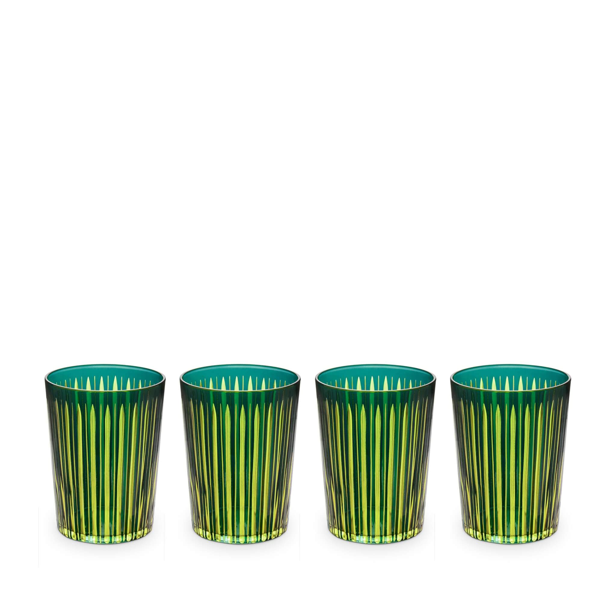L'Objet Prism Highball Glasses - Green (Set of 4) Glassware & Drinkware
