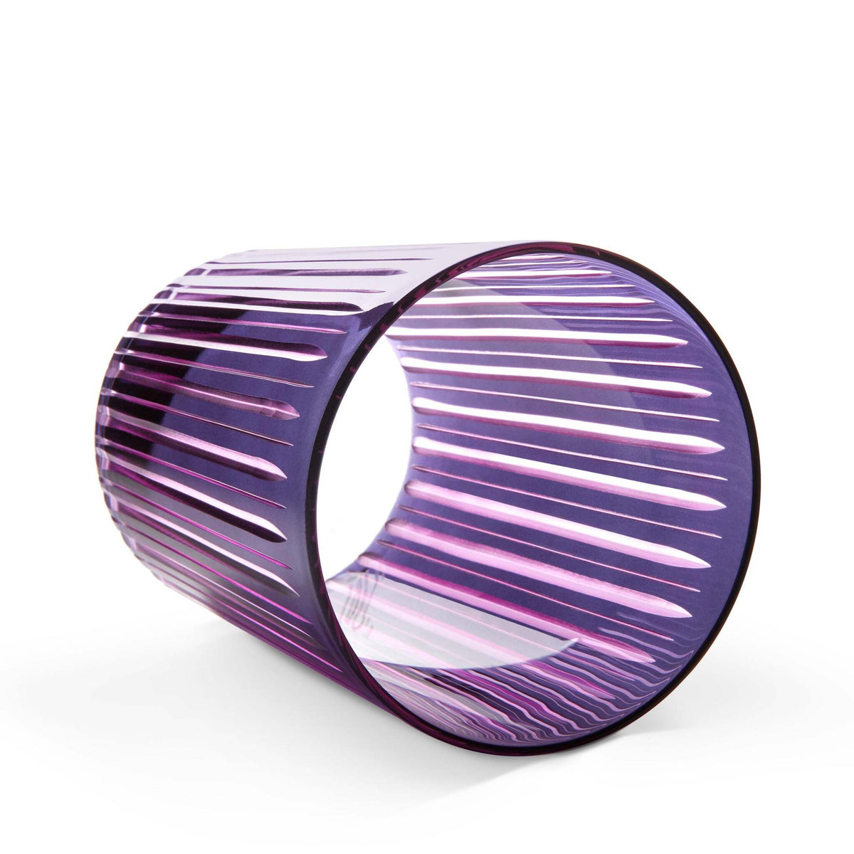 L'Objet Prism Highball Glasses- Purple (Set of 4) Glassware & Drinkware, alternate view