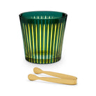 L'Objet Prism Ice Bucket + Tongs - Green, alternate view