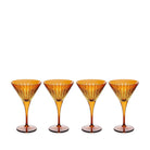 L'Objet Prism Martini Glasses - Amber (Set of 4) Glassware & Drinkware
