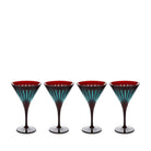L'Objet Prism Martini Glasses - Bordeaux (Set of 4) Glassware & Drinkware