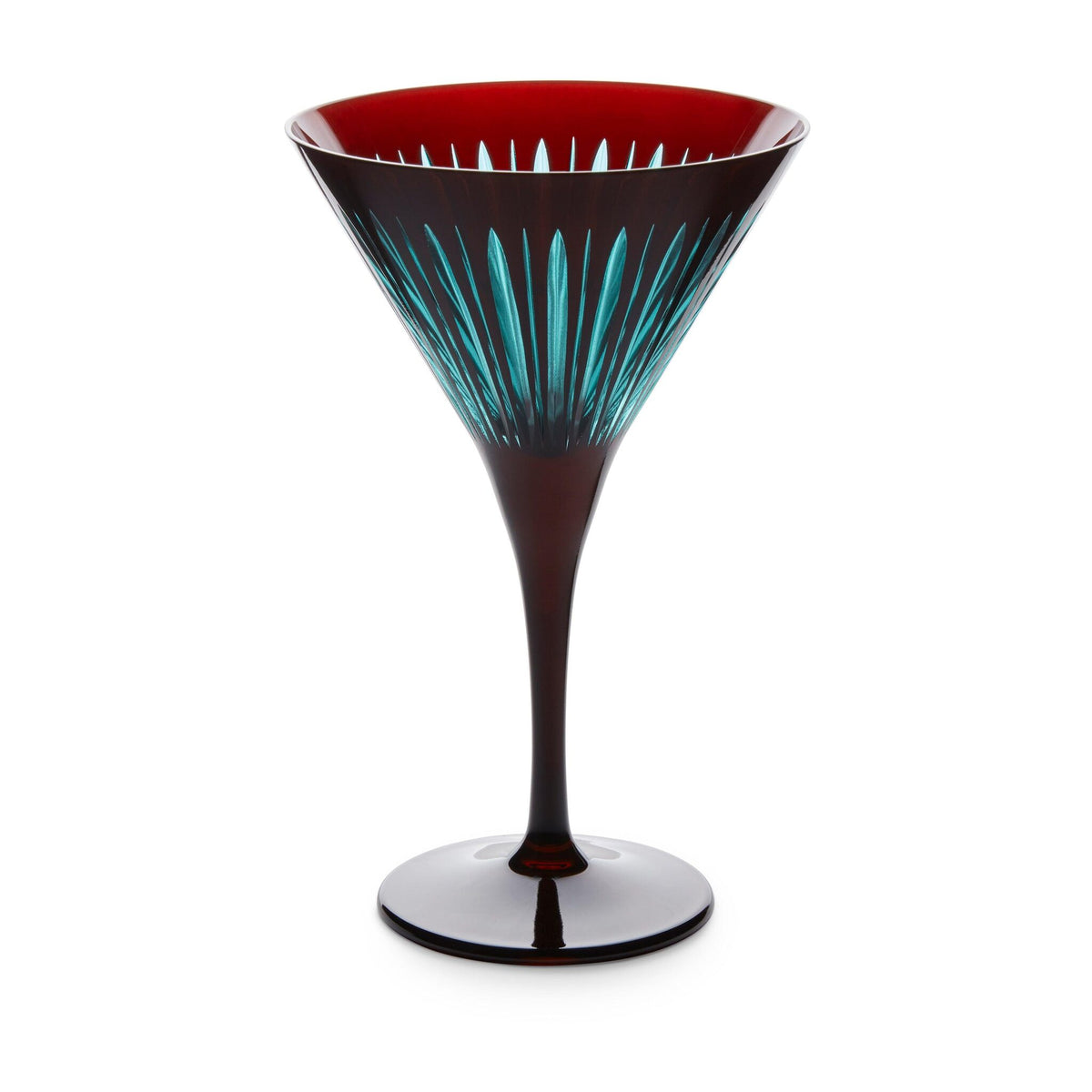 L'Objet Prism Martini Glasses - Bordeaux (Set of 4) Glassware & Drinkware, alternate view