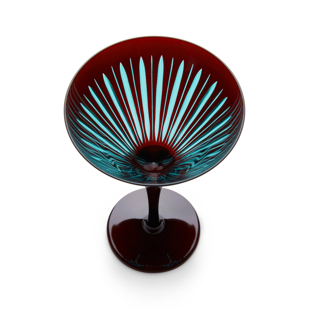 L'Objet Prism Martini Glasses - Bordeaux (Set of 4) Glassware & Drinkware, alternate view