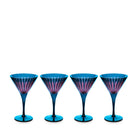 L'Objet Prism Martini Glasses Set of 4 Glassware & Drinkware — Blue