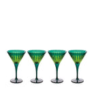 L'Objet Prism Martini Glasses Set of 4 Glassware & Drinkware — Green